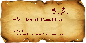 Várkonyi Pompilla névjegykártya